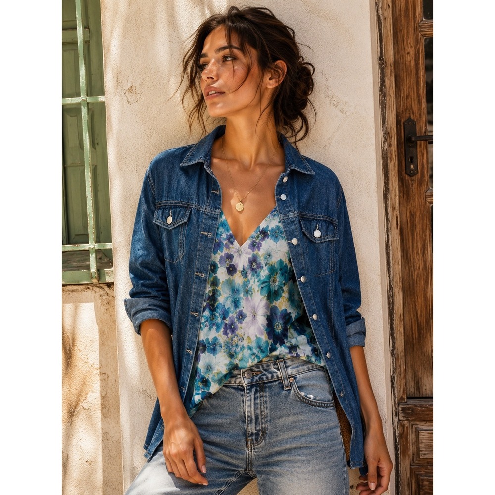 American Sweetheart Denim Trucker Jacket Cotton Classic XL Americana Utility